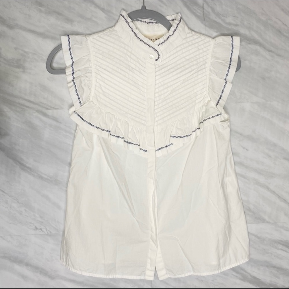 Sezane Button Up Blouse extra small